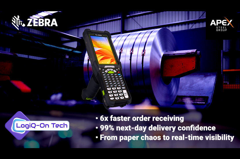 LogiQ-On Tech Powers Apex Steel to 99% Next-Day Delivery Confidence with Zebra Technologies
