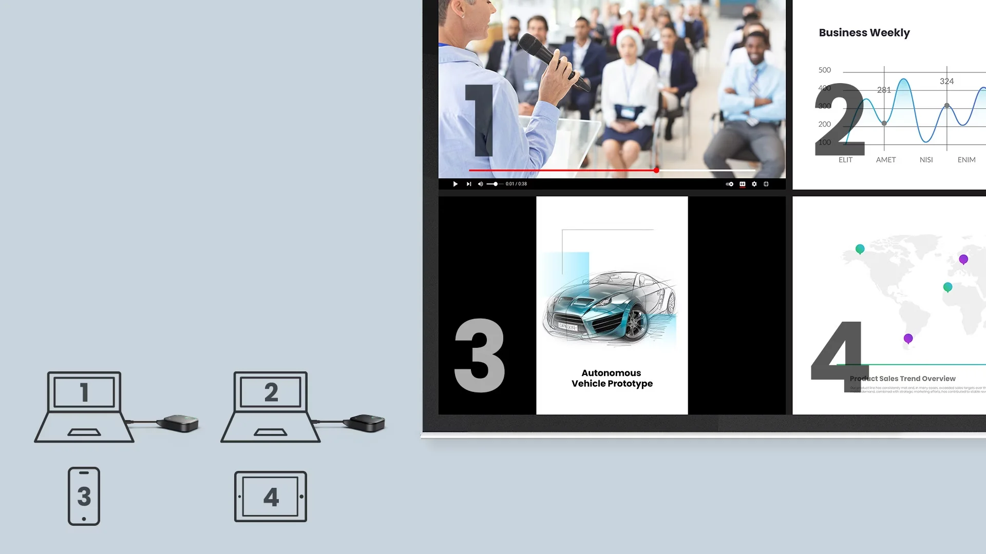 4-Way Split Screen