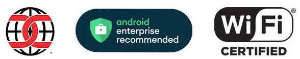 Common Criteria, Android Enterprise Recommended, WiFi Certified logo